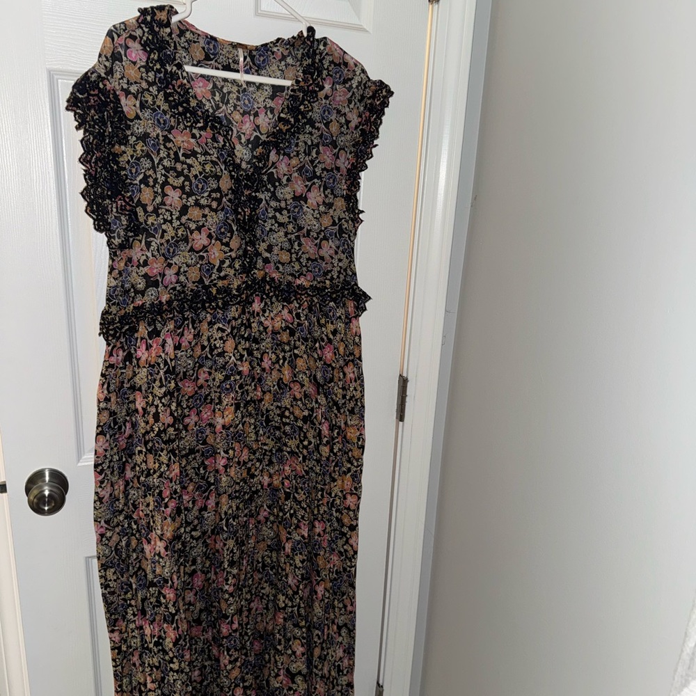 Floral Black Free People Dress